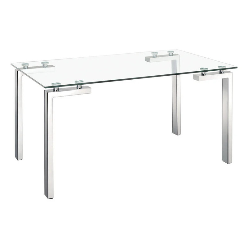 Table de salle à manger Clara, Argent argent