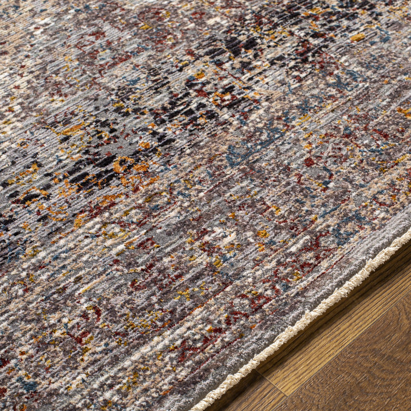 Tapis brun à motif abstrait Adrand, Rectangle 9 pi x 13 pi