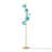 Burness 5-Light 66.9'' Gradient Blue Glass Globes Tree Floor Lamp