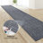 Runner Rug Hallway Non Slip Rubber Back Custom Size As Carpet Doormat Throw Rug Grey Striped-1605794310