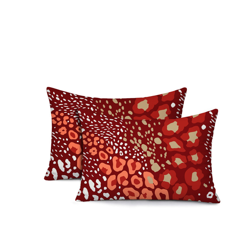 Oreiller réversible intérieur / extérieur Ashly, 25x18, Red