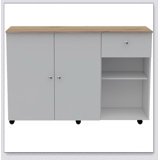 Sayville Modern 2-Drawer 2-Shelf Kitchen Island with Pine, Perfect for Stylish and Functional Storage Solutions