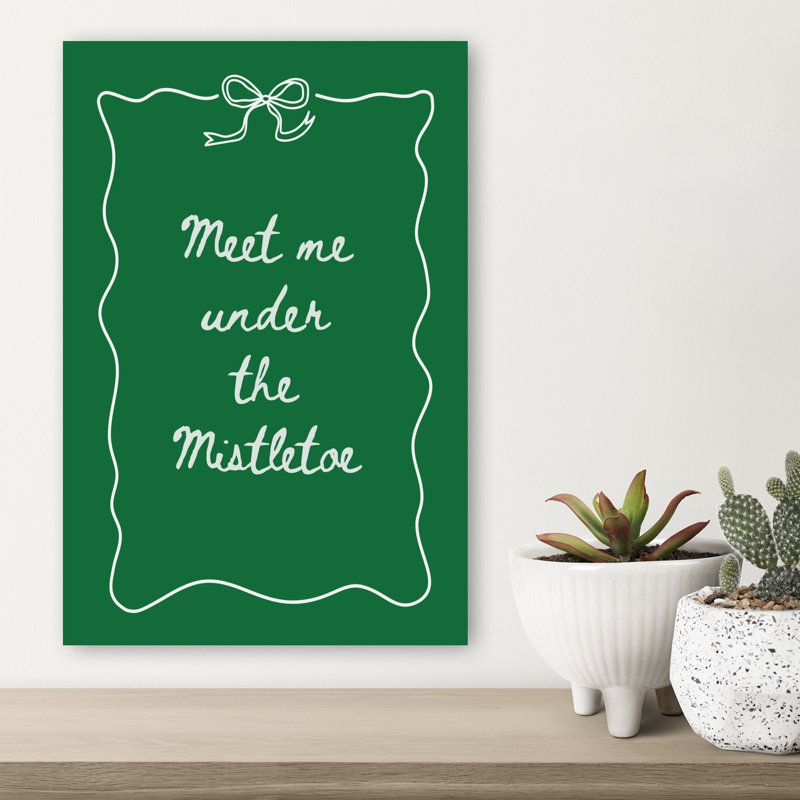 «Meet Me Under Mistletoe», reproduction d'art abstrait contemporain, 18" H x 12" W
