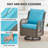 3 Pieces Outdoor Swivel Rocker Chair Set Of 2 With Small Side Table, 360-Degree Swivel Rocking Chair-655032034-655032036