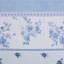 Housse de couette rétro à motif floral et rayé en microfibre simple, attaches intérieures, bleu lavable à la machine pour la fermeture à boutons, textile-126060679