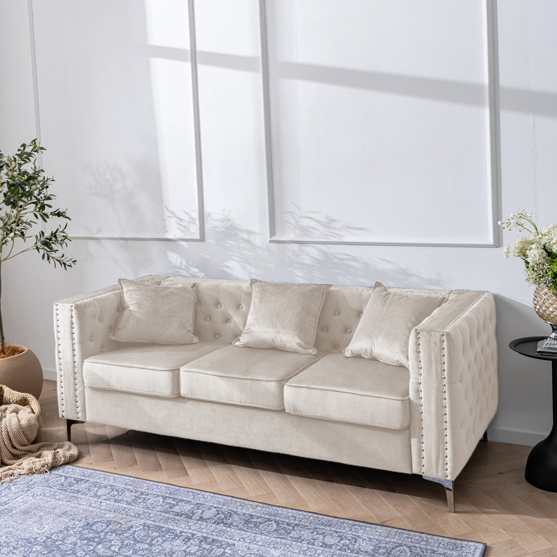 Canapé de salon 84,65 po, Beige