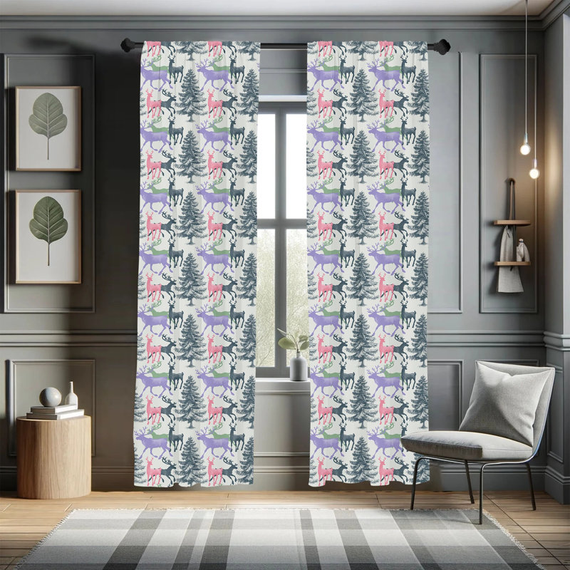 Semi-Sheer Rod Pocket Curtain Panels, 28" x 95"