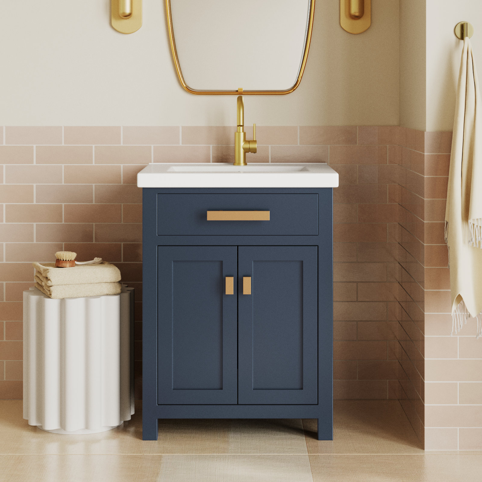 Caitlyn 24" Single Bathroom Vanity, Monarch Blue