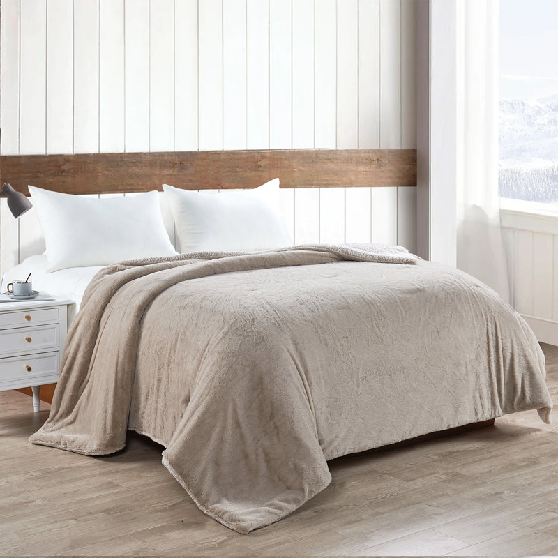 Knitted Blanket, Taupe