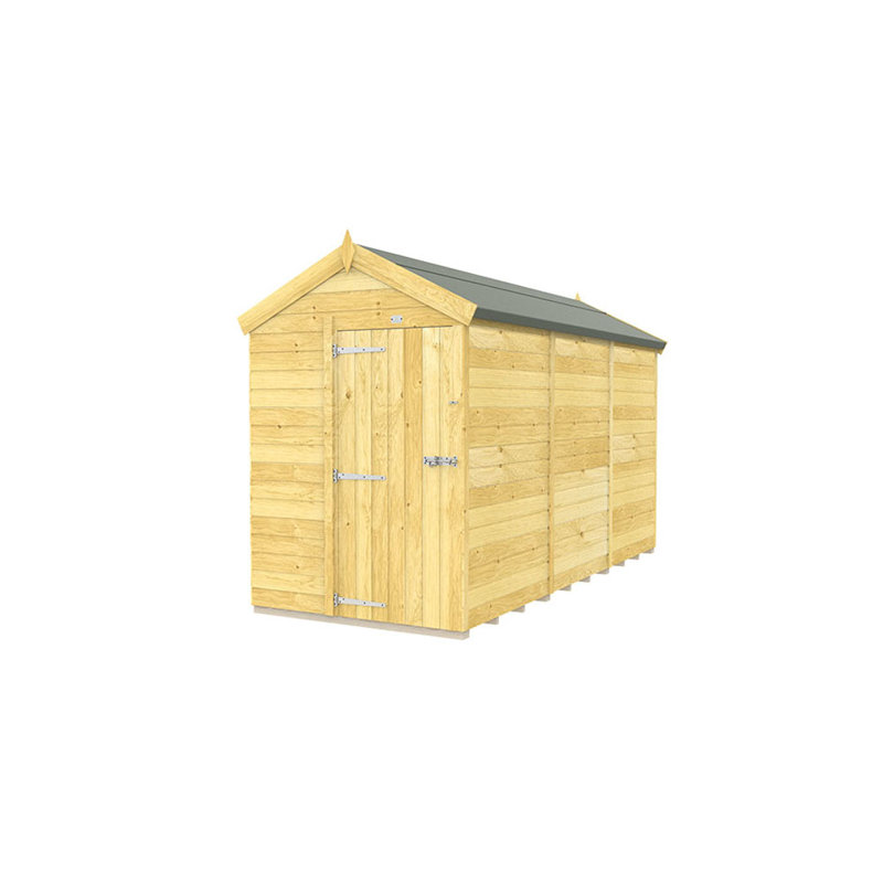 5ft x 12ft Apex Shed - Single Door without Windows
