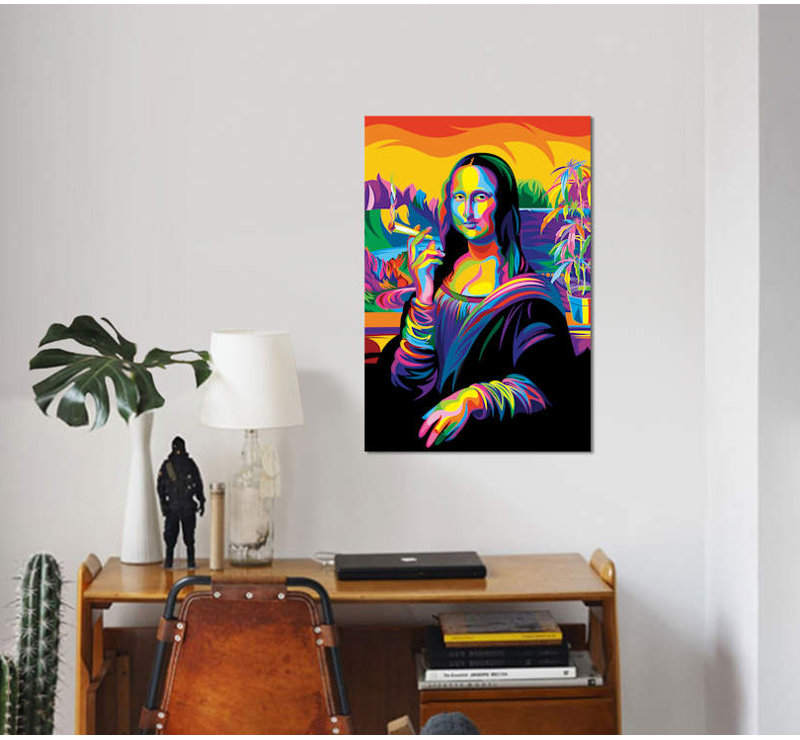 «Mona Lisa», impression sur toile, H 12 po x l 8 po x P 0,75 po, Pas de tapis, Toile tendue