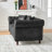 LuxeNest Chesterfield Tech Fabric Sofa With Plush Comfort With Stain Resistant Durability