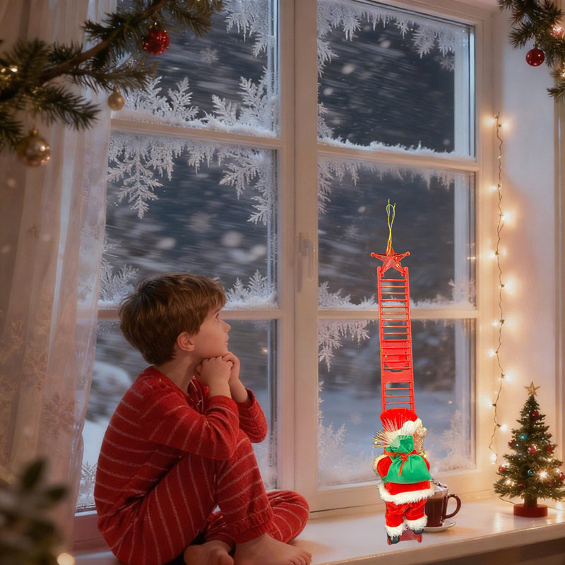 Échelle de Noël, escalade du père Noël, décor de cheminée mignonne pour une ambiance festive, C