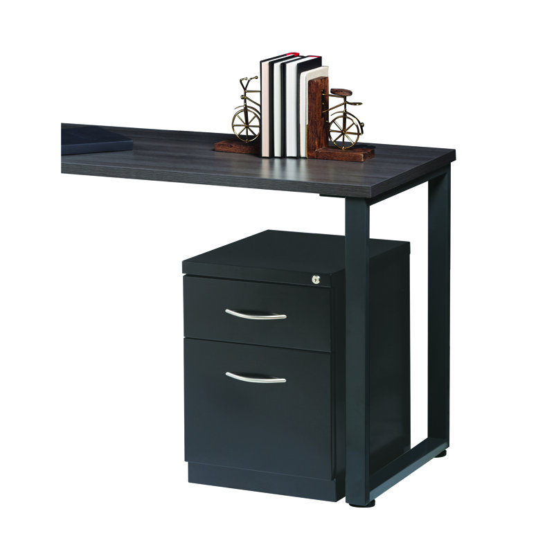 15 " Wide 2 Steel Vertical Filing Cabinet, Charcoal