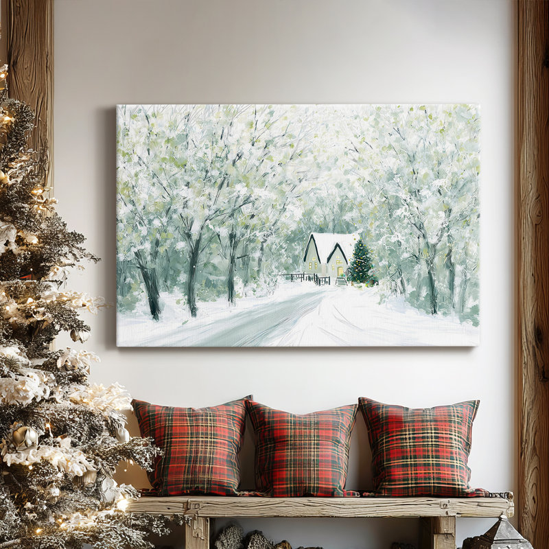 Chapel of Snow White Blessing - Toile tendue avec châssis de qualité supérieure, H 18 po x l 12 po