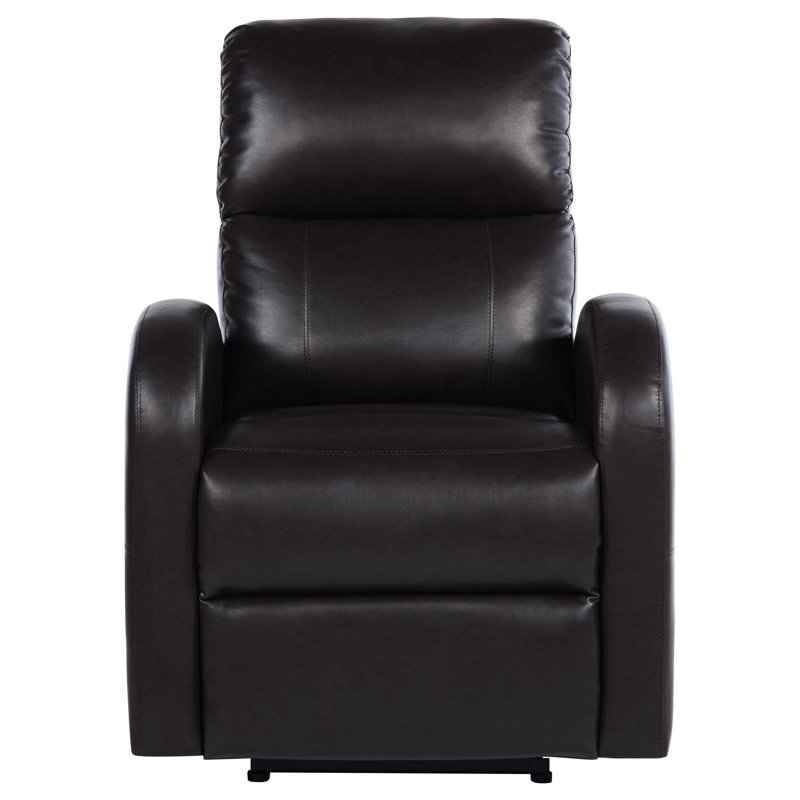 Josephina Upholstered Power Recliner Chair Brown, Brown Faux Leather
