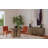 Napa 48" Round Mango Wood Dining Table with Column Legs in Brown