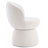 Upholstered Boucle Accent Chair Swivel Armless Barrel Chiar-1415000671