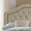Tête de lit tapissier capitonnée de taille grand, tête de lit en bois massif avec pieds en métal durables, tête de lit grand à hauteur réglable avec garniture cloutée dans la chambre à coucher-316586681