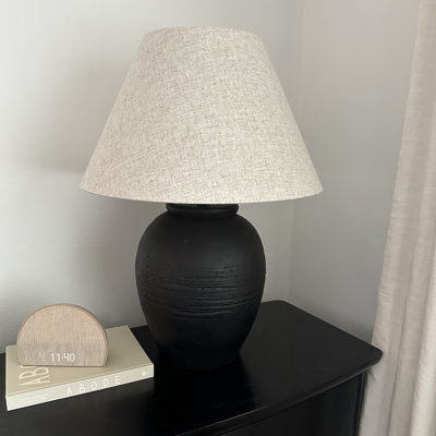 Latitude Run® 27" Artisan Jug Table Lamp Tapered Shade