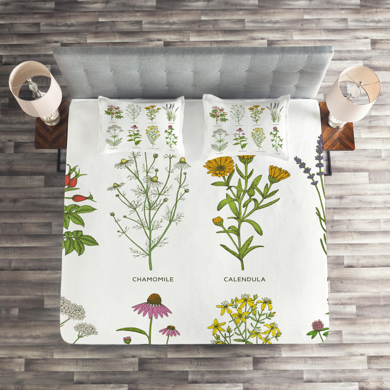 Bunny Polyester Coverlet, Queen Bedspread + 2 Shams