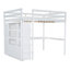 Lit mezzanine en bois avec garde-robe intégré