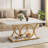 Table basse rectangulaire moderne en faux marbre et marbre pour salle de bain Mattheu-1690680817