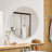 Crushed Crystal Decor Round LED Bathroom Vanity Mirrors with Anti-Fog, Dimmable Lights, and Shatterproof