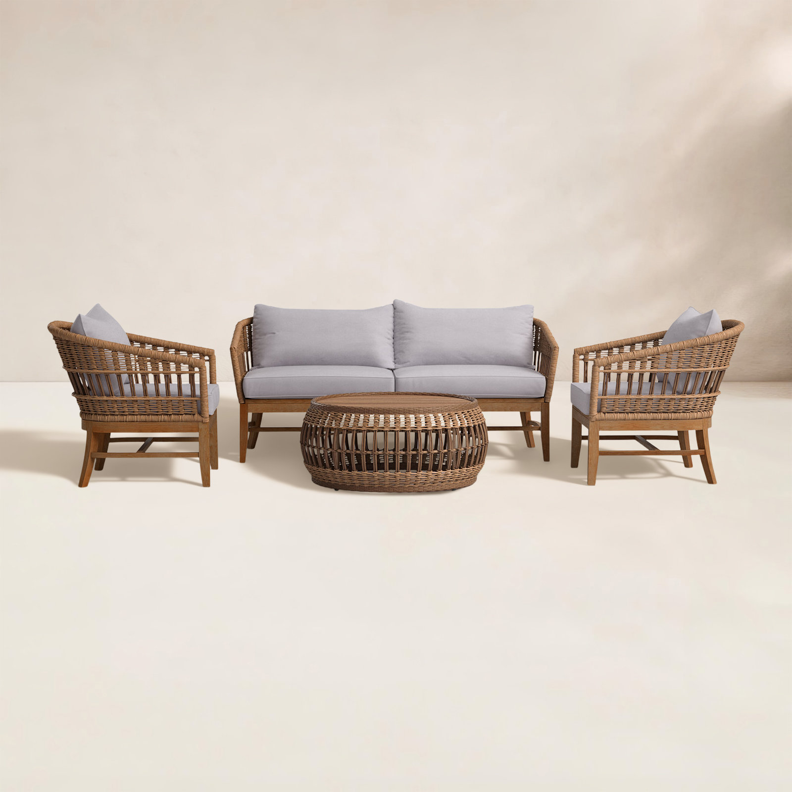 Dunkirk 5-Person Teak Patio Seating Group