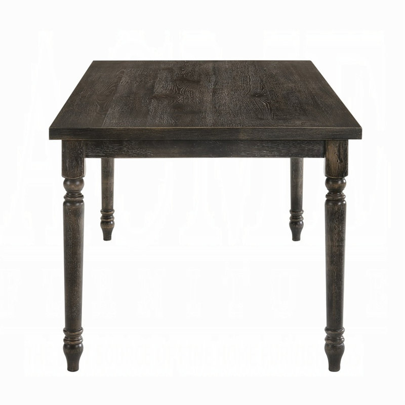 Table de salle à manger rectangulaire patinée avec beaucoup d'espace pour 6 personnes, construction 6 robuste et stable