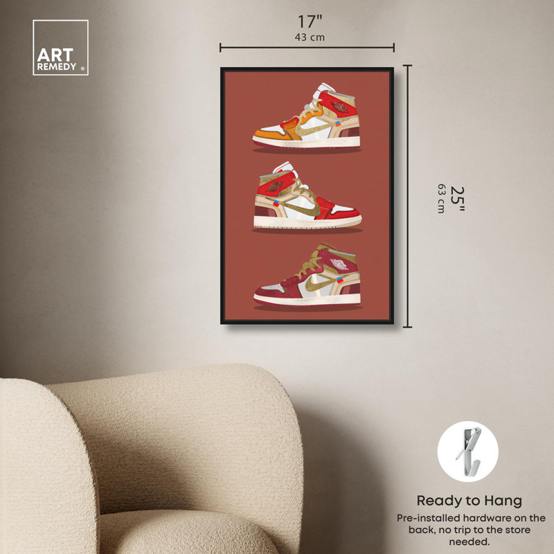 Affiche Sneakerhead , H 25 po x l 17 po, Cadre flottant noir