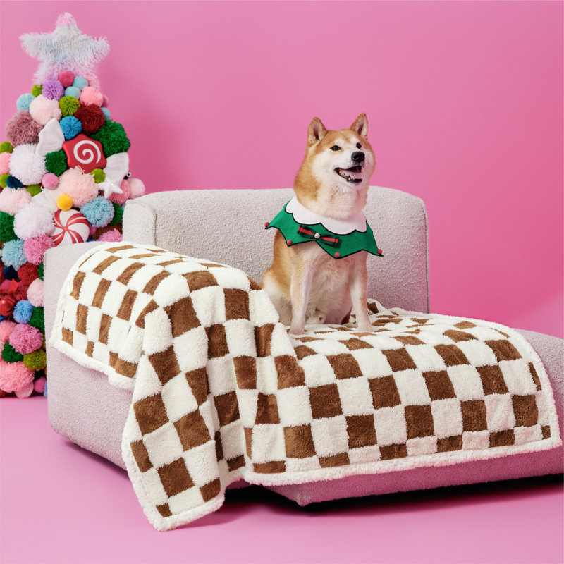 Couverture pour chien et chat Lesure, Adobe à carreaux, L (l 50 po x P 40 po)