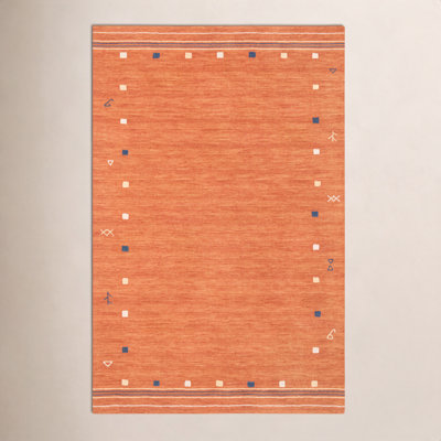 Danette Rust Hand-Loomed Wool Rug