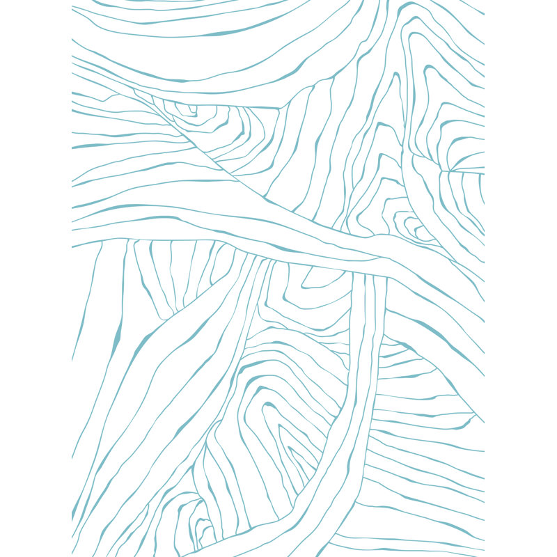 Panneau de papier peint auto-adhésif, L 2 pi x H 18 pi, Bleu