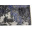 Tapis gris anthracite abstrait noué à la main