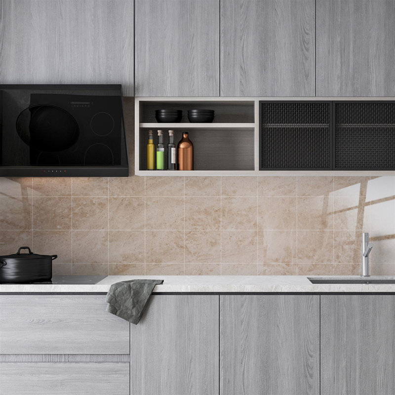 Caiti 38.71cm W x 38.71cm L PVC Peel and Stick Mosaic Tile