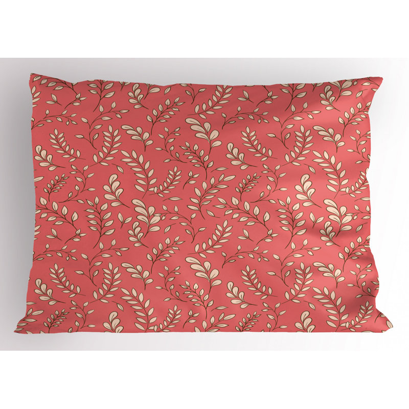 Red/Yellow Poyester Microfiber Piece Sham, Twin