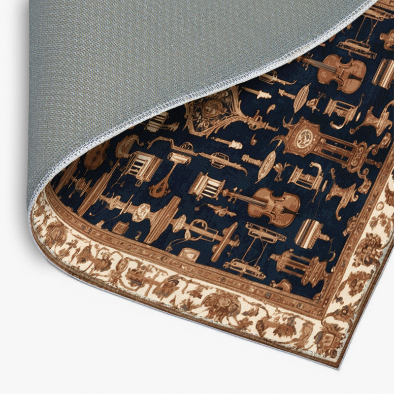 Tapis d'intérieur et d'extérieur brun français, Rectangulaire 2 pi x 3 pi