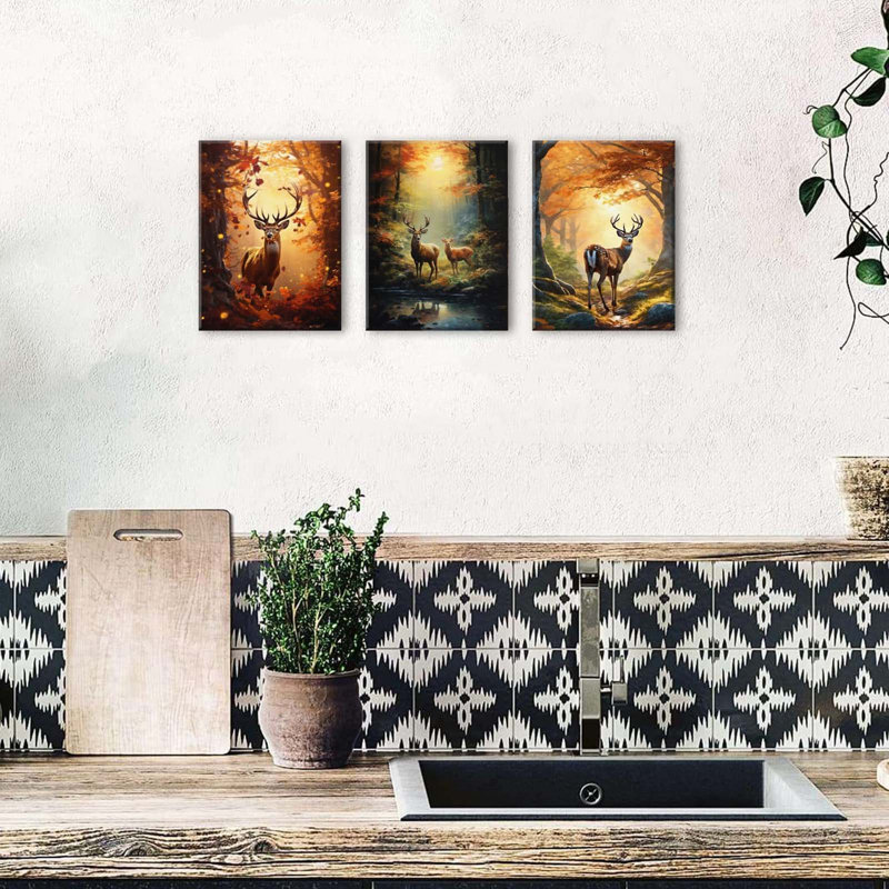 3 Piece Wrapped Canvas Wall Art