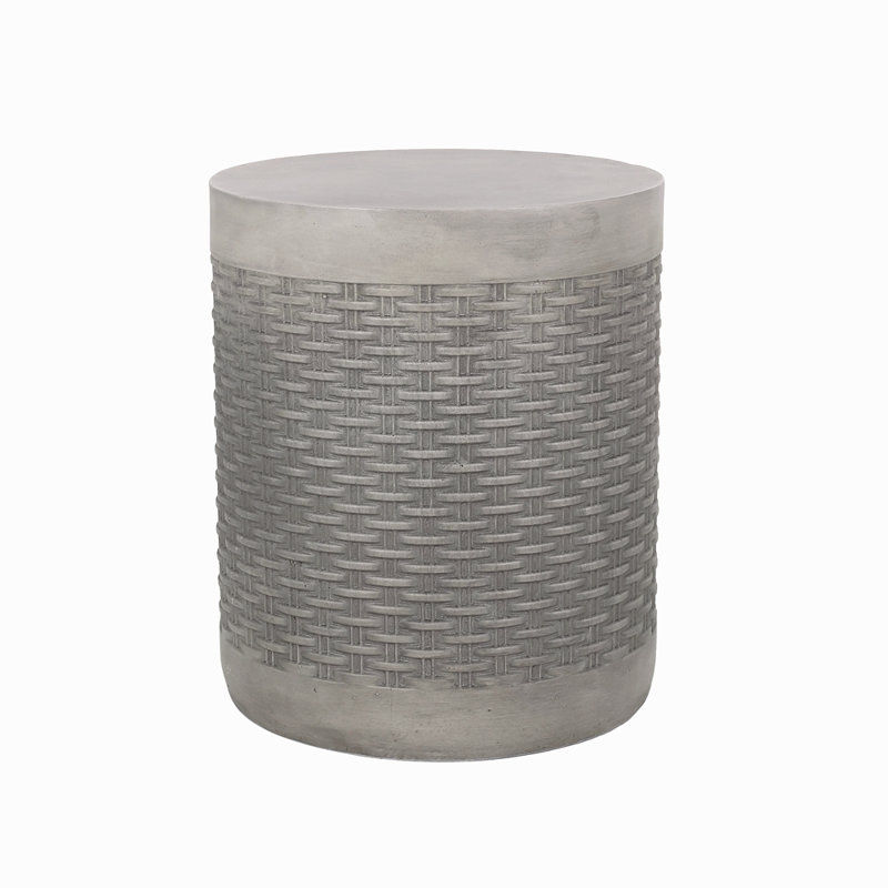 Table d'appoint d'extérieur ronde en béton