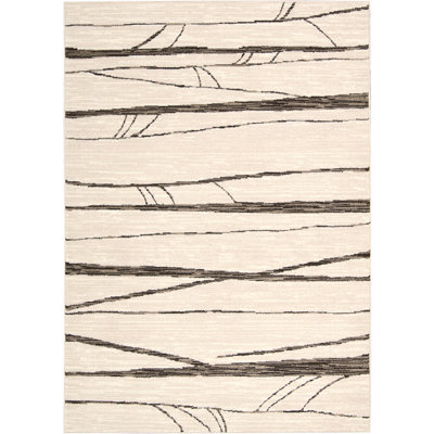 Tapis brun foncé/ivoire Cherelle