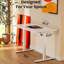 Bureau debout électrique à hauteur ajustable avec structure en acier stable, moteur silencieux, réglage de la hauteur mémoire pour le bureau personnel-654723899-654723889