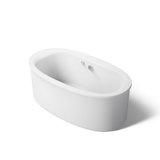 Sunstruck® 65.5-in X 36-in Freestanding Heated Bubblemassage Air Bath with Bask Heated Surface and Straight Shroud