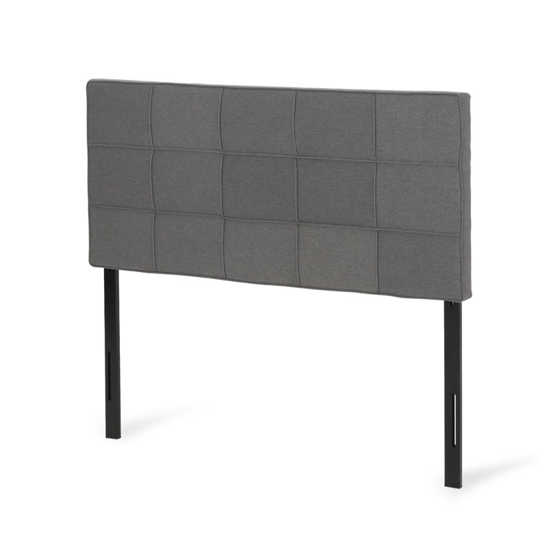 Tête de lit tapissier Irick, Gris anthracite, Double/grand