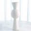 High Chiseled Orb Vase-Matte White-Lg