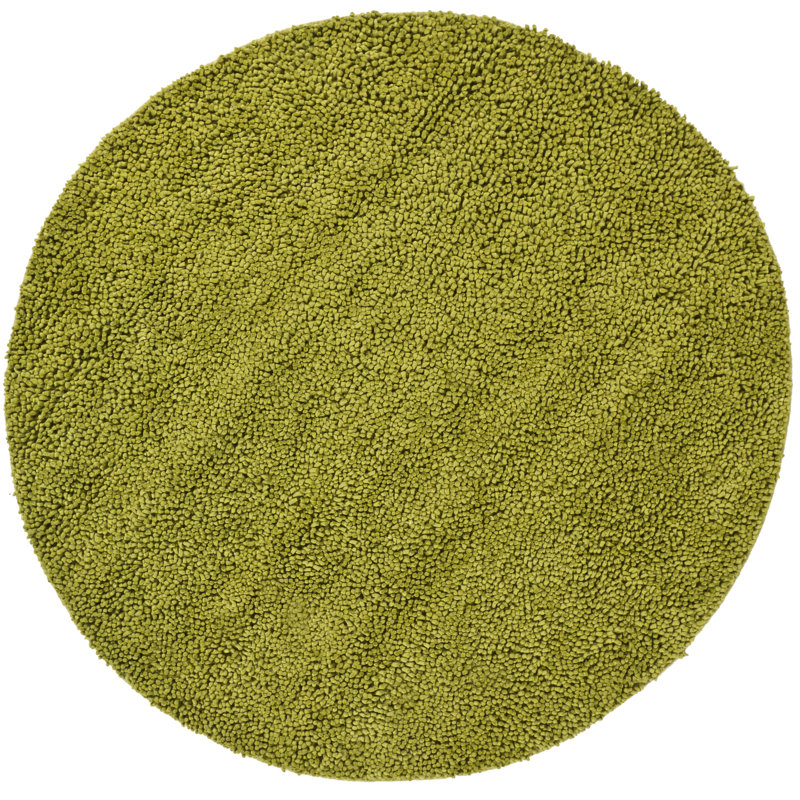 Strata Wool Area Rug in Green, Round 7'9"