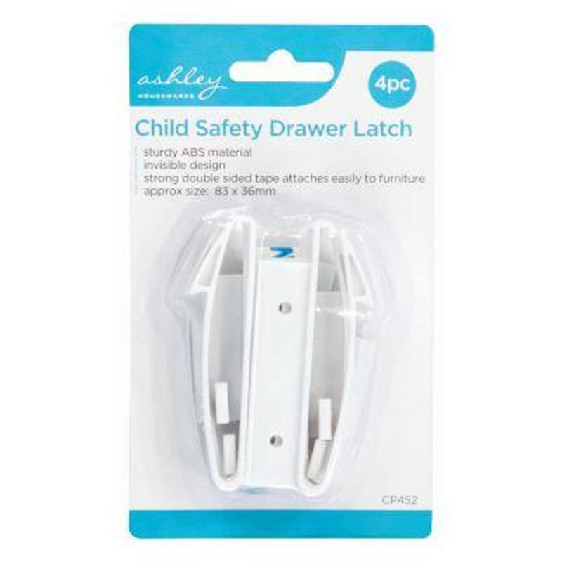 Ashley Child Safety Drawer Latches - Pack of 4