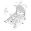 Lit double en tissu de laine gris anthracite