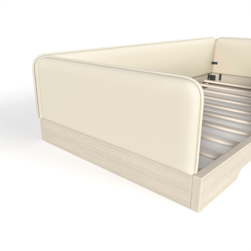 Lit simple tapissier Montessori, Lit simple, Beige