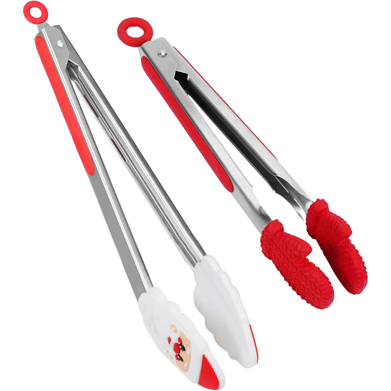 2-piece Stainless Steel Kitchen Tongs Set